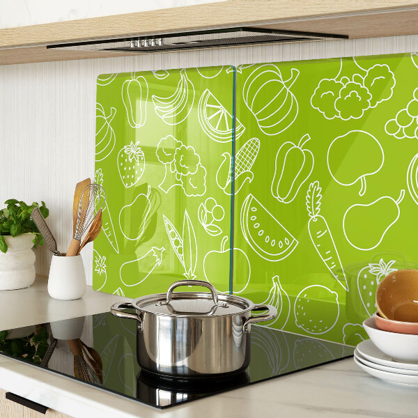 Snijplanken van glas Fruit- en groentethema