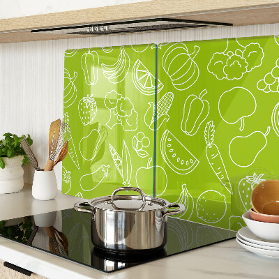 Szklana deska do krojenia Motyw owoców i warzyw