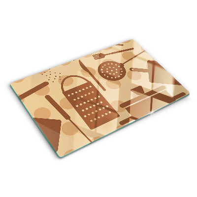 Szklana deska do krojenia Akcesoria kuchenne w stylu retro