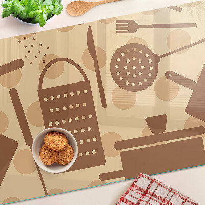 Szklana deska do krojenia Akcesoria kuchenne w stylu retro