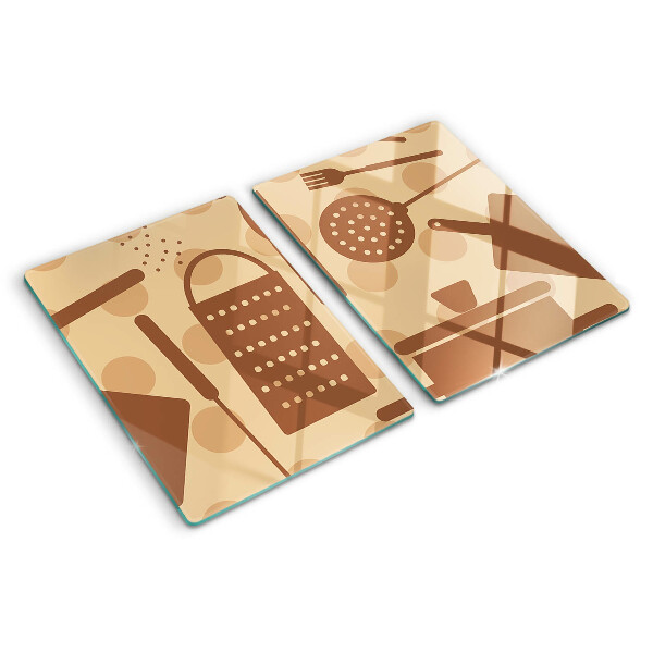 Szklana deska do krojenia Akcesoria kuchenne w stylu retro