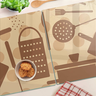 Szklana deska do krojenia Akcesoria kuchenne w stylu retro