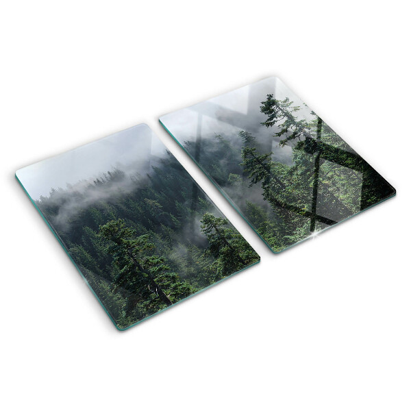Szklana deska do krojenia Las w chmurach