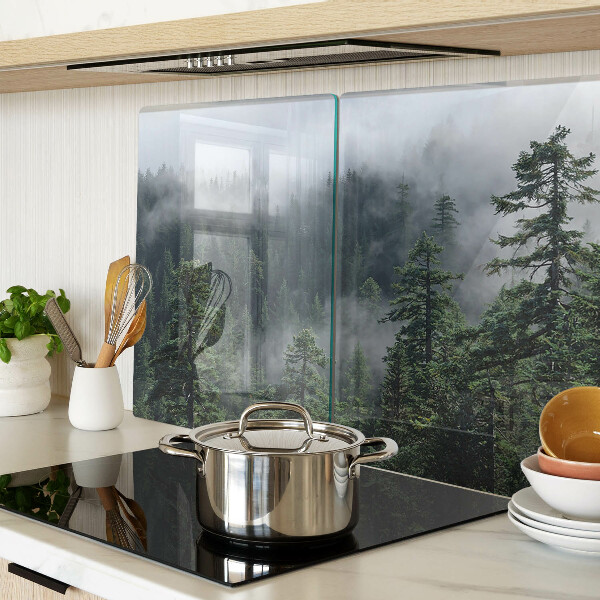 Szklana deska do krojenia Las w chmurach