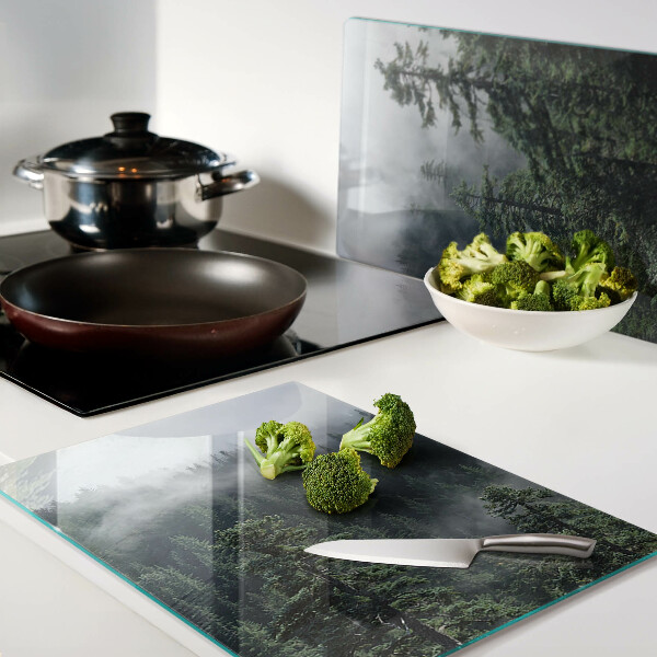 Szklana deska do krojenia Las w chmurach