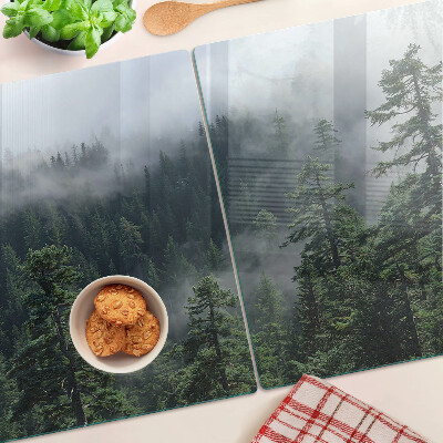 Szklana deska do krojenia Las w chmurach