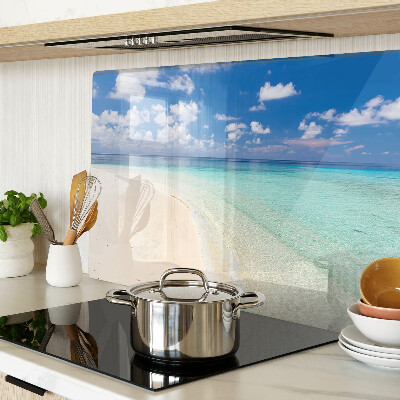 Szklana deska kuchenna Plaża z błękitnym niebem