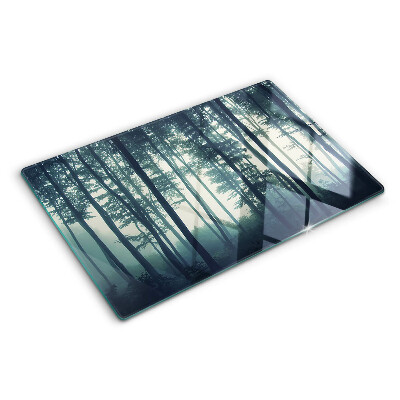 Snijplanken glas Bos in de mist