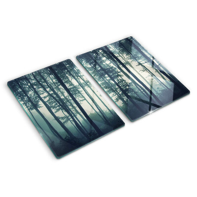 Szklana deska kuchenna Las w mgłę