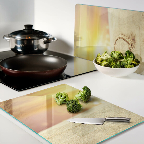 Deska kuchenna szklana Plaża o zachodzie słońca