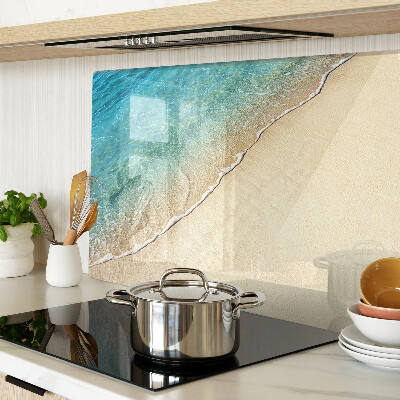 Snijplanken van glas Strand en zeegolven