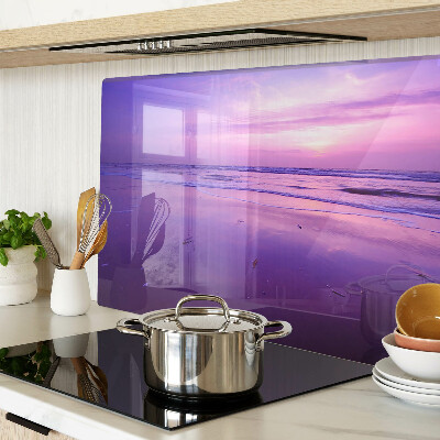 Szklana deska do krojenia Zachód słońca nad morzem