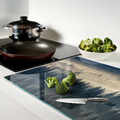 Szklana deska do krojenia Mglista leśna sceneria