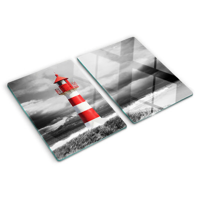 Szklana deska kuchenna Latarnia morska w pejzażu