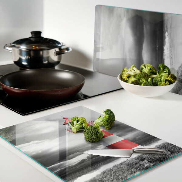 Szklana deska kuchenna Latarnia morska w pejzażu