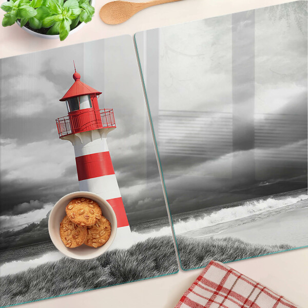 Szklana deska kuchenna Latarnia morska w pejzażu