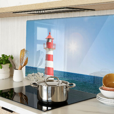 Szklana deska kuchenna Latarnia morska nad oceanem