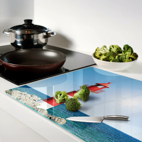 Szklana deska kuchenna Latarnia morska nad oceanem