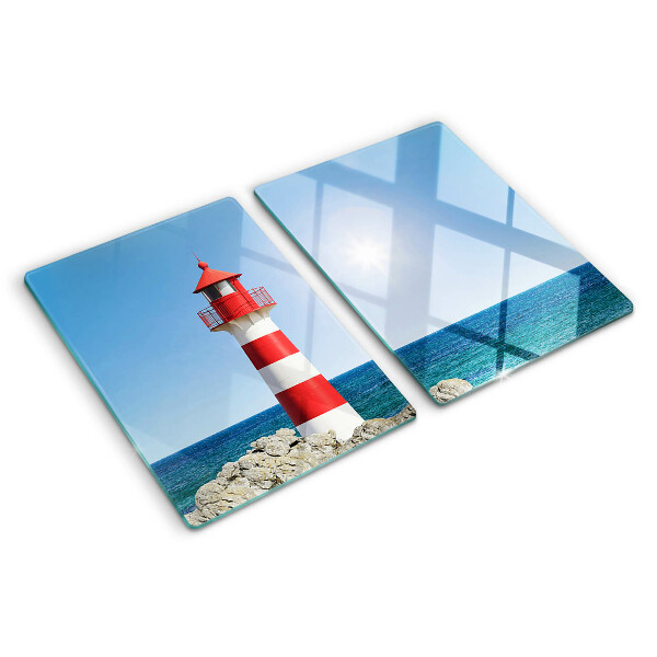 Szklana deska kuchenna Latarnia morska nad oceanem