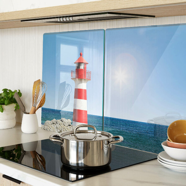 Szklana deska kuchenna Latarnia morska nad oceanem