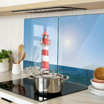 Szklana deska kuchenna Latarnia morska nad oceanem
