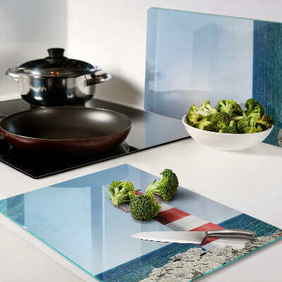 Szklana deska kuchenna Latarnia morska nad oceanem