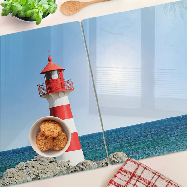 Szklana deska kuchenna Latarnia morska nad oceanem