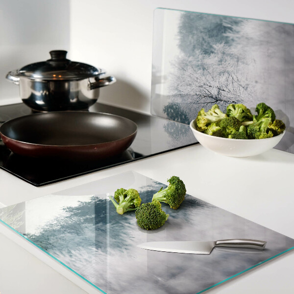 Glazen snijplanken Winterlandschap met bomen