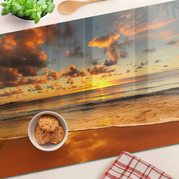 Szklana deska do krojenia Zachód słońca nad morzem