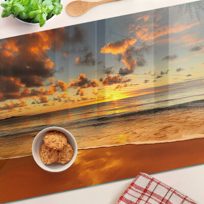 Szklana deska do krojenia Zachód słońca nad morzem