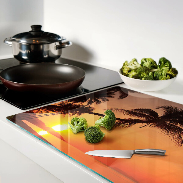 Szklana deska kuchenna Zachód słońca na plaży