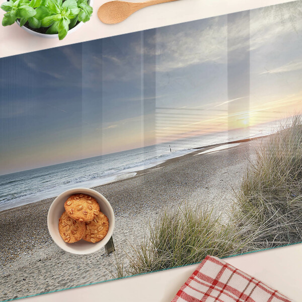 Szklana deska kuchenna Plaża o zachodzie słońca