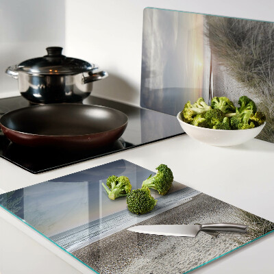 Szklana deska kuchenna Plaża o zachodzie słońca