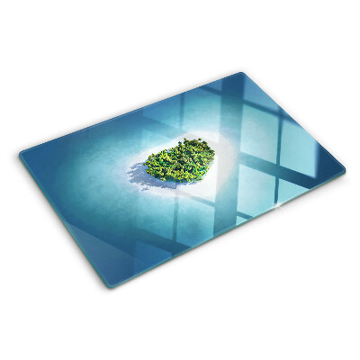 Deska kuchenna szklana Wyspa z palmami