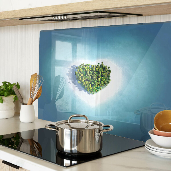 Deska kuchenna szklana Wyspa z palmami