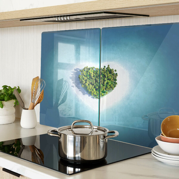 Deska kuchenna szklana Wyspa z palmami