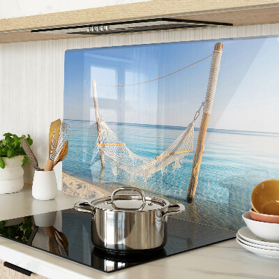 Deska kuchenna szklana Hamak nad morzem