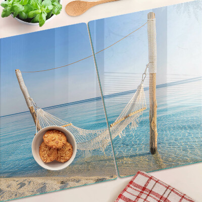 Deska kuchenna szklana Hamak nad morzem