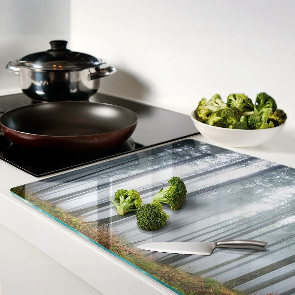 Szklana deska kuchenna Mglisty las