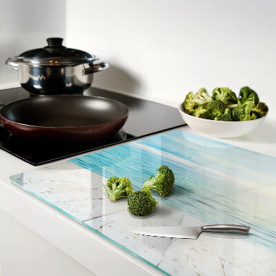 Szklana deska kuchenna Morze i drewniany pomost