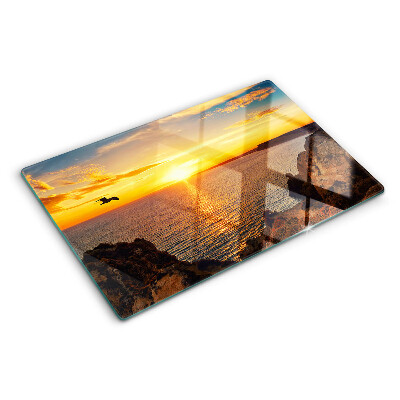 Szklana deska do krojenia Zachód słońca nad morzem