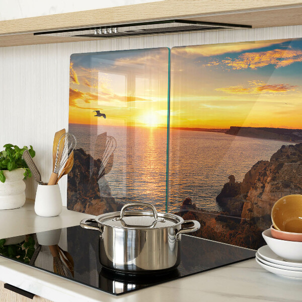 Szklana deska do krojenia Zachód słońca nad morzem