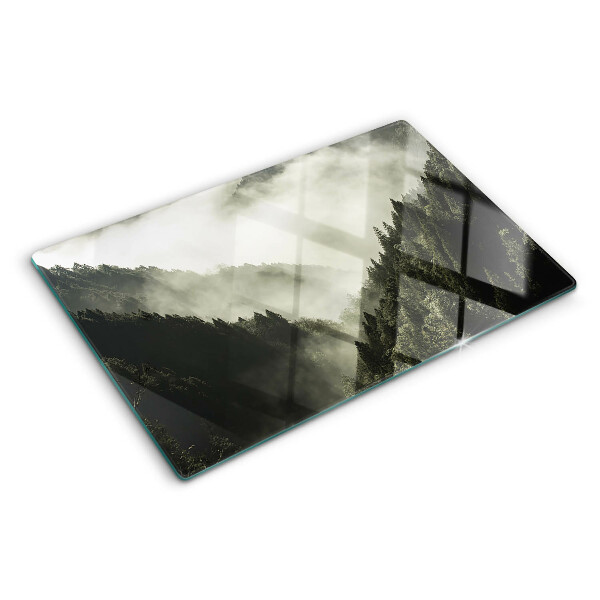 Deska kuchenna szklana Górski krajobraz z mgłą