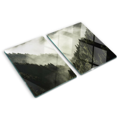 Deska kuchenna szklana Górski krajobraz z mgłą