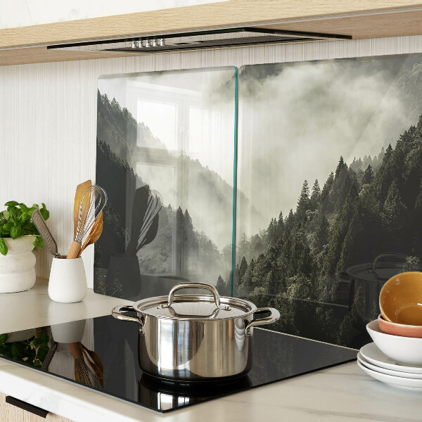 Deska kuchenna szklana Górski krajobraz z mgłą