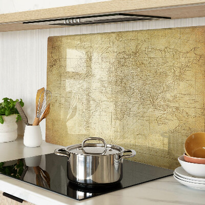 Snijplanken glas Oude wereldkaart