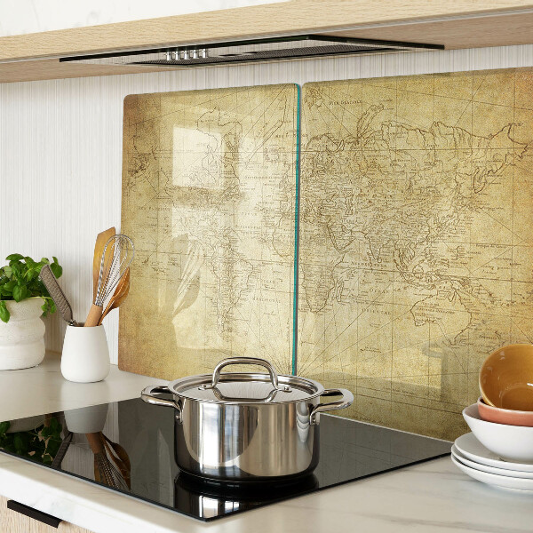 Snijplanken glas Oude wereldkaart