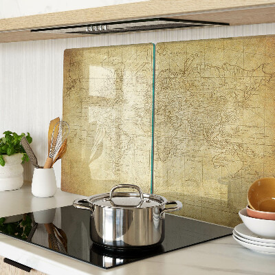 Snijplanken glas Oude wereldkaart