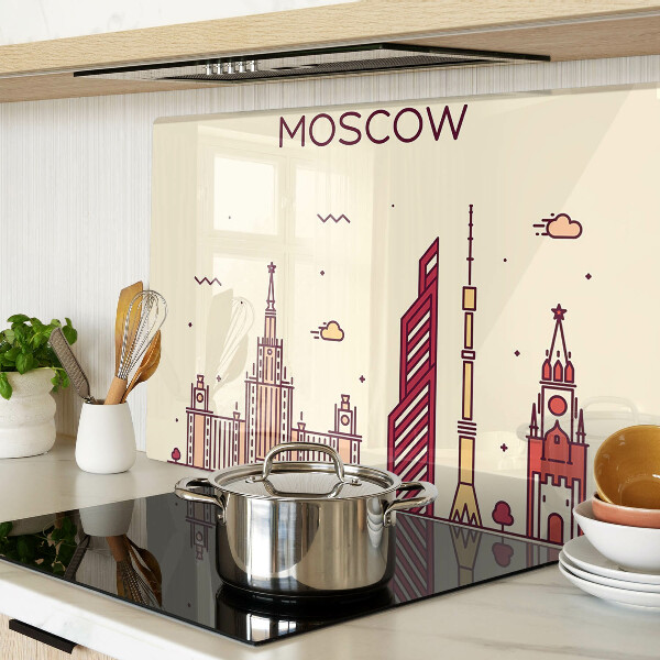 Deska kuchenna szklana Moscow skyline illustration