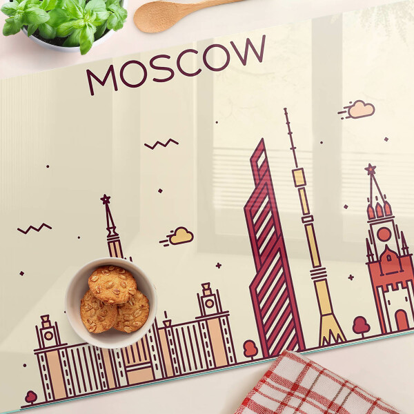 Deska kuchenna szklana Moscow skyline illustration